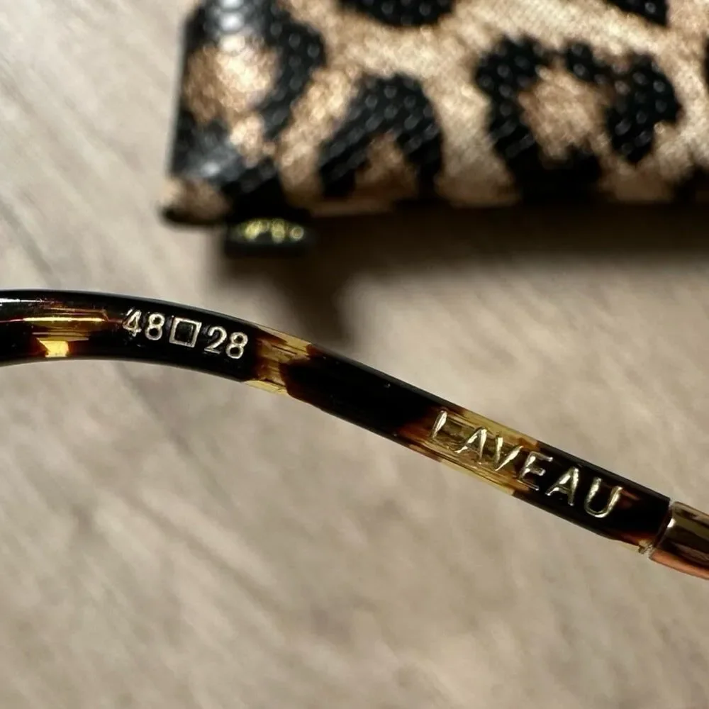 Krewe Laveau Nylon Sunglasses in Zulu 24K with Leopard Sleeve